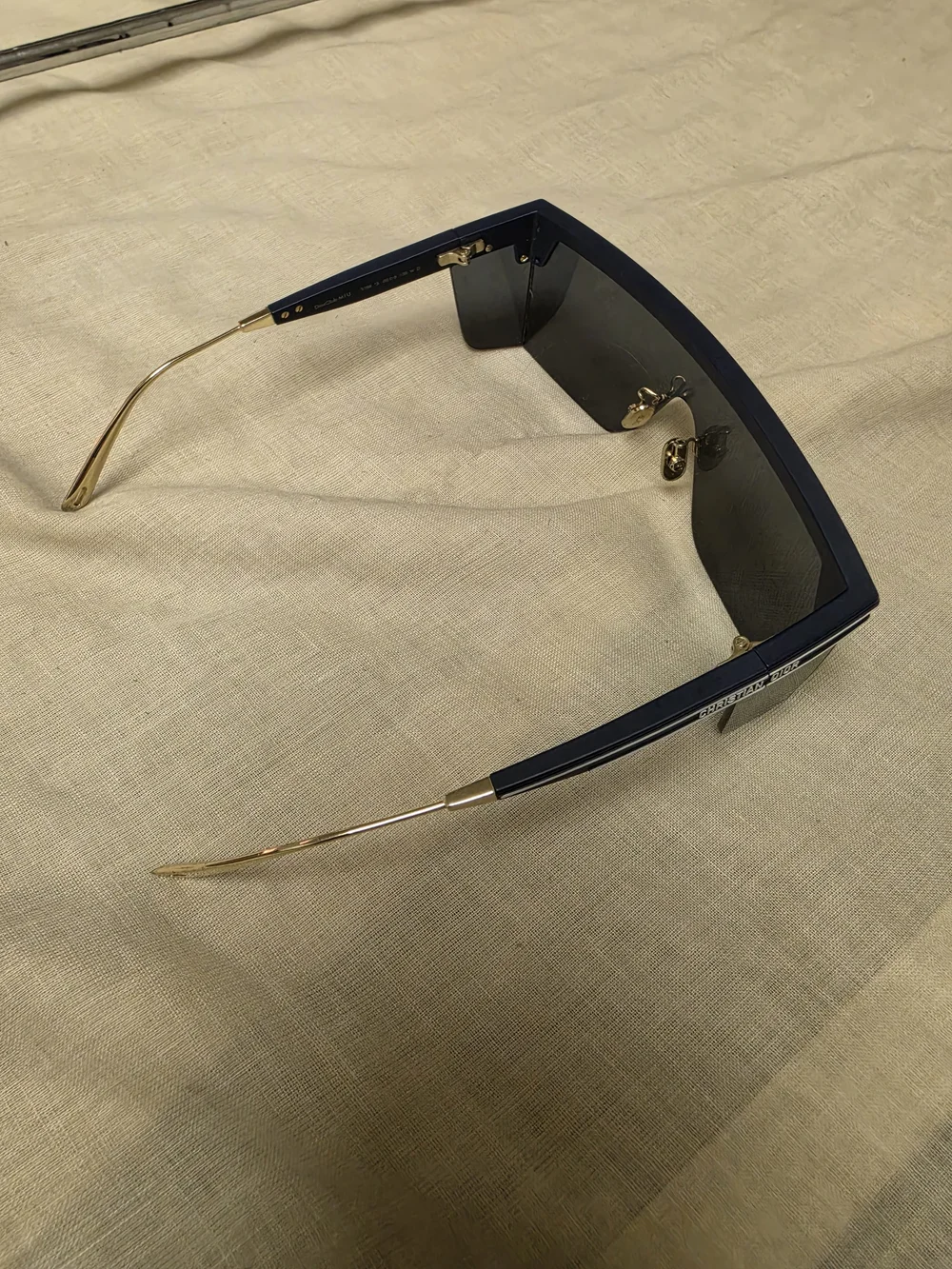 Dior Men’s Navy Logo Shield Sunglasses
